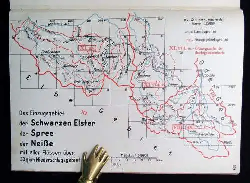 Die Wassersäulen des Landes Sachsen Verzeichnis Einzugsgebietsgrößen,Längen 1935