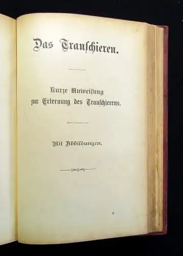 Aabel`s Neues illustriertes bewährtes Kochbuch 4 Teile in 1 Band 1891 Servieren