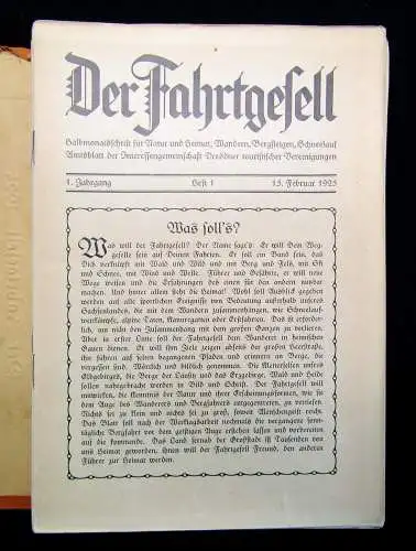 Rinke Der Fahrtgesell Halbmonatsschrift  Natur Heimat Hefte 1-21 komplett 1925