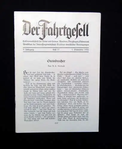 Rinke Der Fahrtgesell Halbmonatsschrift  Natur Heimat Hefte 1-24 komplett 1926