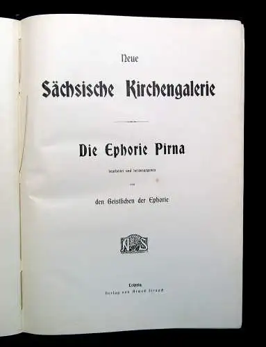 Buchwald Neue Sächsische Kirchengalerie Die Ephorie Pirna um 1904 Theologie