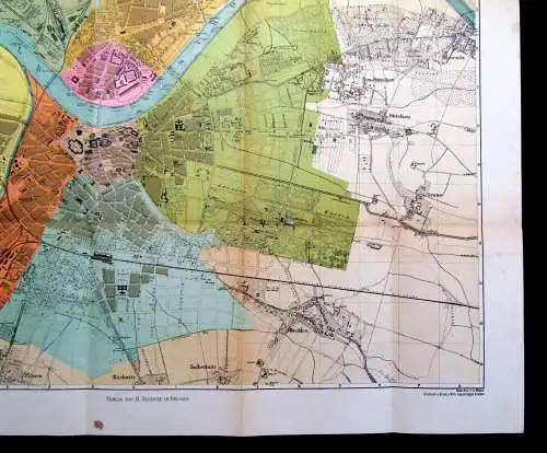 Kiesling Neuer Plan königl. Residenz-u. Hauptstadt  Dresden um 1875 sehr selten