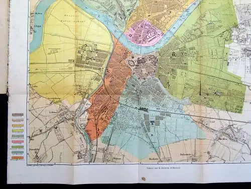 Kiesling Neuer Plan königl. Residenz-u. Hauptstadt  Dresden um 1875 sehr selten