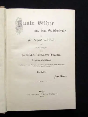 Pestalozzi-Verein Bunte Bilder aus d. Sachsenlande für Jugend u. Volk 1900 3.Bd.