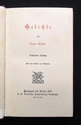 Konvolut 6 Bde. "Deutsche Dichtung" Gründerzeit um 1880 Goldschnitt dekorativ