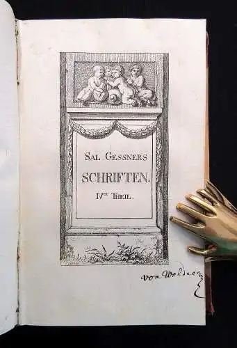 Gessner, Salomon Schriften. 5 Bände in 3.  1770 - 1772 Lyrik Literatur