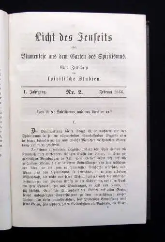 Delhez Licht des Jenseits oder Blumenlese aus dem Garten des Spiritismus 1866