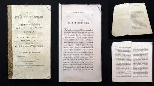 Das grose Campement bei Zeithayn und Radewitz in der Mühlberger Gegend 1730,1803