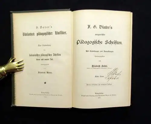 Bibliothek pädagogischer Klassiker 9 Bde.+3 Beigaben Mischaufl. 1888-1900 Lyrik