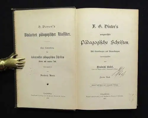 Bibliothek pädagogischer Klassiker 9 Bde.+3 Beigaben Mischaufl. 1888-1900 Lyrik