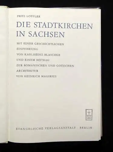 Löffler Die Stadtkirchen in Sachsen 1937 *Bowzen Ausagbe* seltene Lederausgabe