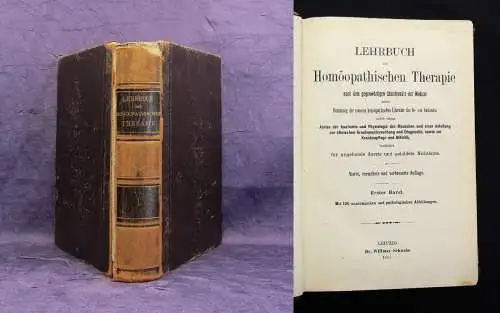 Grauvogel Lehrbuch der Homöopathie 2 Teile in 1 Bd. 1866 Naturheilkunde