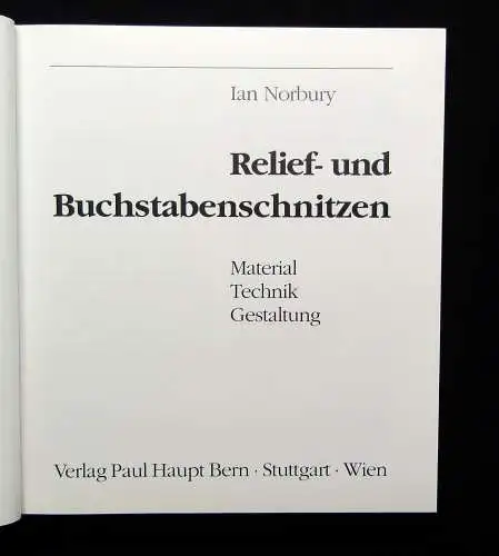 Norbury Ian Relief- und buchstabenschnitzen Material Technik Gestaltung 1987