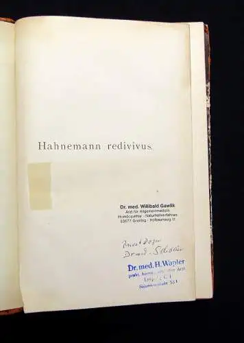 Bakody Apologische Analekten aus den Schriften des Dr. Samuel Hahnemann 1883