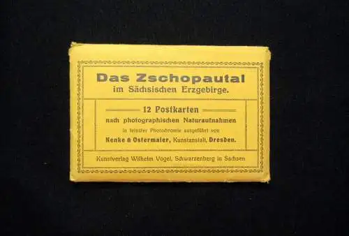 Nenke & Ostermaier Das Zschopautal im Sächsischen Erzgebirge 12 Postkarten 1920