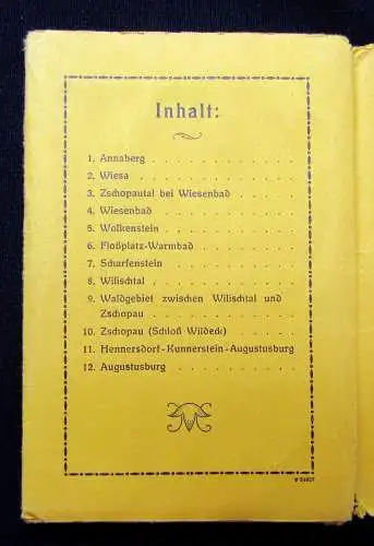 Nenke & Ostermaier Das Zschopautal im Sächsischen Erzgebirge 12 Postkarten 1920