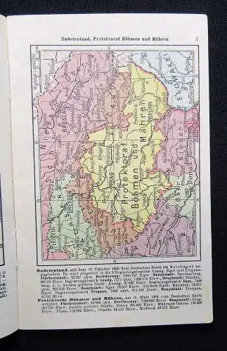 Westentaschen Atlas der Erde 1941 F. A. Brockhaus Leipzig Ortskunde