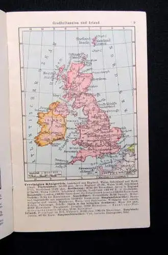 Westentaschen Atlas der Erde 1941 F. A. Brockhaus Leipzig Ortskunde