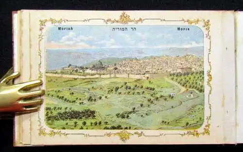 Blumen und Ansichten Aus dem heiligen Lande Jerusalem 1900 Herbarium Olivenholz