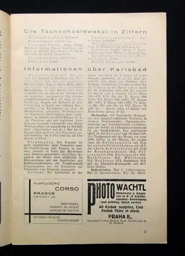 5.Bäder Nummer 1930 Fremden-Zeitung Prag Tschechien Tourismus Ortskunde