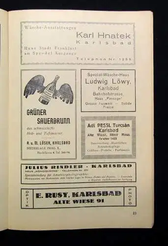 5.Bäder Nummer 1930 Fremden-Zeitung Prag Tschechien Tourismus Ortskunde