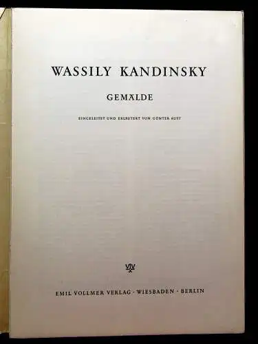 Aust Günter Wassily Kandinsky Gemälde Emil Vollmer Verlag  1960 Kunst Künstler