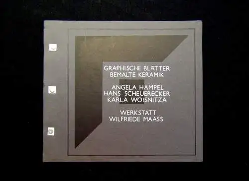 Graphische Blätter Bemalte Keramik Angela Hampel, Hans Scheuerecker  1986