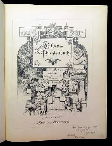 Vogel Hermann Bilder- und Geschichtenbuch um 1900 Romantisch-humoristisch