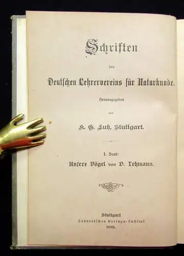 Unsere Vögel Schilderung wichtiger einheimischer Vögel 1895 200Abb auf 12 Tafeln