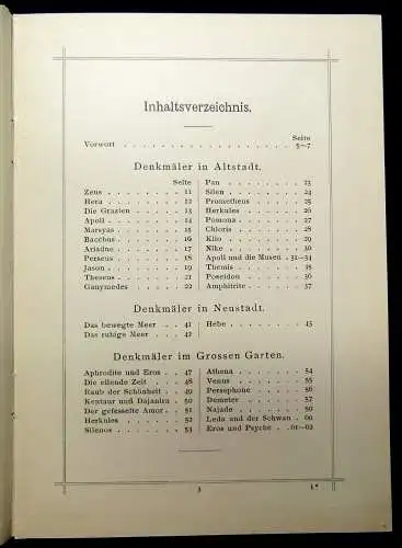 Blumer Die Mythologischen Denkmäler Dresdens 1902 Literatur Dichtungen Lyrik