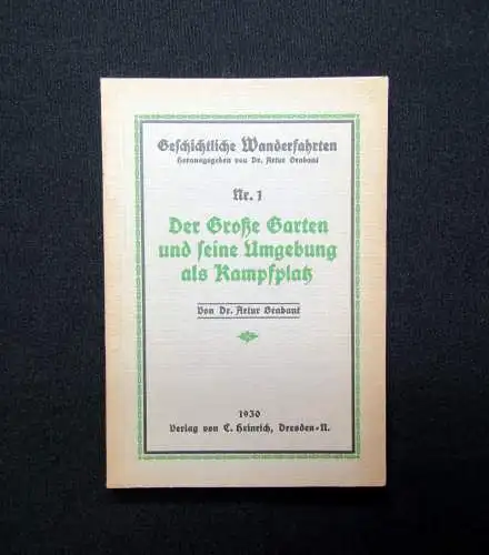 Brabant Geschichtliche Wanderfahrten Nr. 1 Der Große Garten 1930 Reiseführer