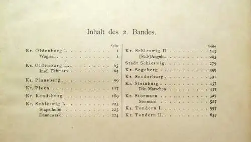 Haupt Die Bau-u Kunstdenkmäler der Provinz Schleswig-Holstein 2. Bd apart 1888