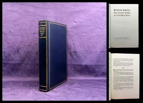 Wilhelm Schäfer Die dreizehn Bücher der deutschen Seele 1925 Belletristik Lyrik