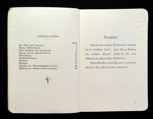 Gemeinde Langeoog Das Nordseebad Langeoog um 1925 Reiseführer Guide Führer