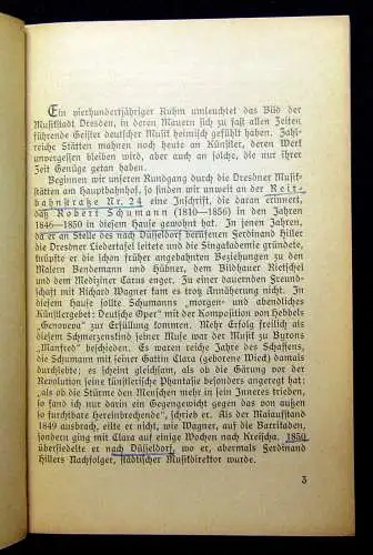 Müller Geschichtliche Wanderfahrten Nr. 11 Dresdner Musikstätten 1931 Guide