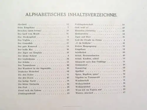 Labler Kling Klang Gloria Deutsche Volks und Kinderlieder um 1910 Original Ausg.