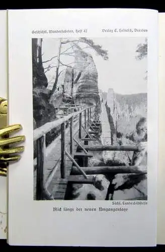 Lindner Geschichtliche Wanderfahrten Nr. 42 Die Bastei 1935 Landeskunde