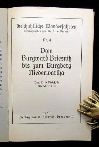 Mörtzsch Geschichtliche Wanderfahrten Nr. 4 Burgward Briesnitz Niederwartha 1930