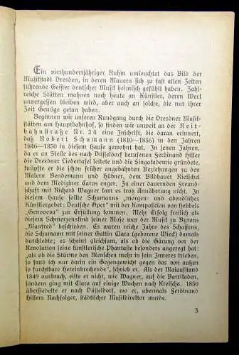 Müller Geschichtliche Wanderfahrten Nr. 11 Dresdner Musikstätten 1931