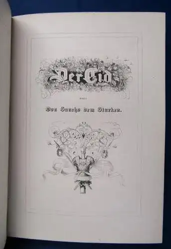 Herder Der Eid nach spanischem Romanzen 1838 Handzeichnungen Belletristik js