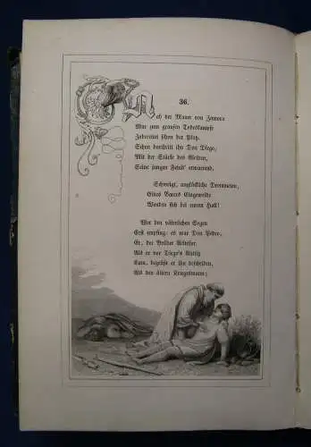 Herder Der Eid nach spanischem Romanzen 1838 Handzeichnungen Belletristik js