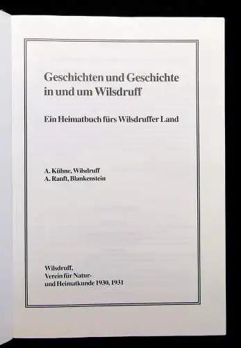 Kühne Geschichten und Geschichte in und um Wilsdruff seltener Nachdruck 1994