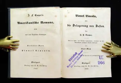 Cooper J.F. Amer. Romane Lionel Lincoln oder die Belagerung von Boston 7.Bd.1842