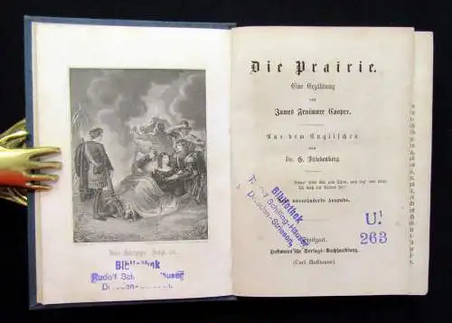 Friedenberg Die Prairie Eine Erzählung von Cooper J.F. um 1850 4.Band Abenteuer