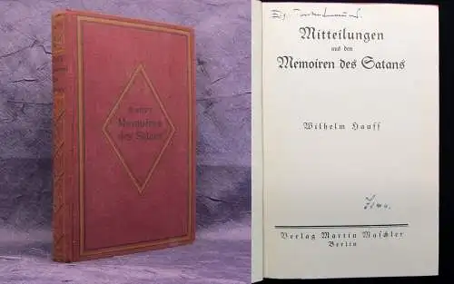 Hauff Mitteilungen aus den Memoiren des Satans um 1910 Literatur Belletristik