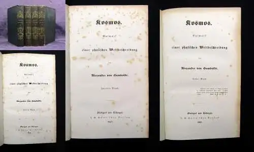 Humboldt Kosmos Entwurf einer physischen Weltbeschreibung Bd. 1-4 1845-1858