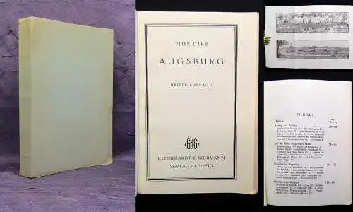 Pius Dirr Augsburg Dritte Auflage um 1920 Geschichte Ortskunde Landeskunde