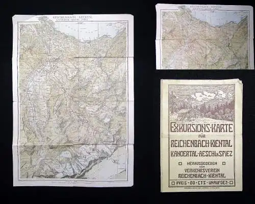 Exkursions-Karte für Reichenbach-Kiental [...] Maßstab 1:50 000 um 1890 Guide