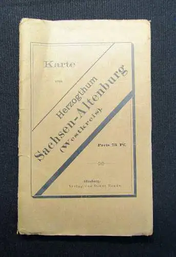 Karte vom Herzogthum Sachsen-Altenburg Westkreis Maßstab 1:70 000 um 1920 Guide