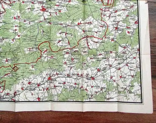 Karte vom Herzogthum Sachsen-Altenburg Westkreis Maßstab 1:70 000 um 1920 Guide